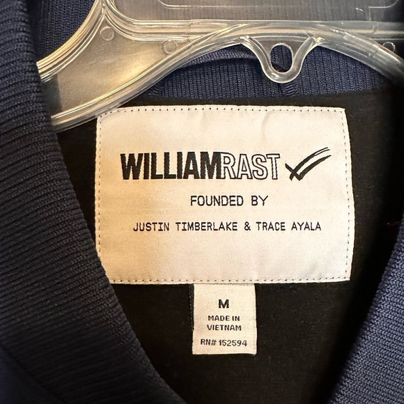 William Rast Men’s Softball Shell Bomber Jacket Justin Timberlake Sz Medium Blue - Picture 3 of 7
